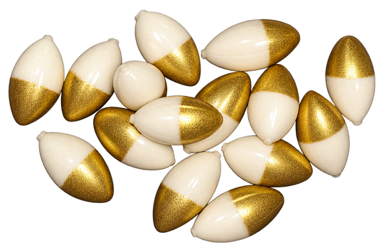 Perles flottantes or et blanc LSC